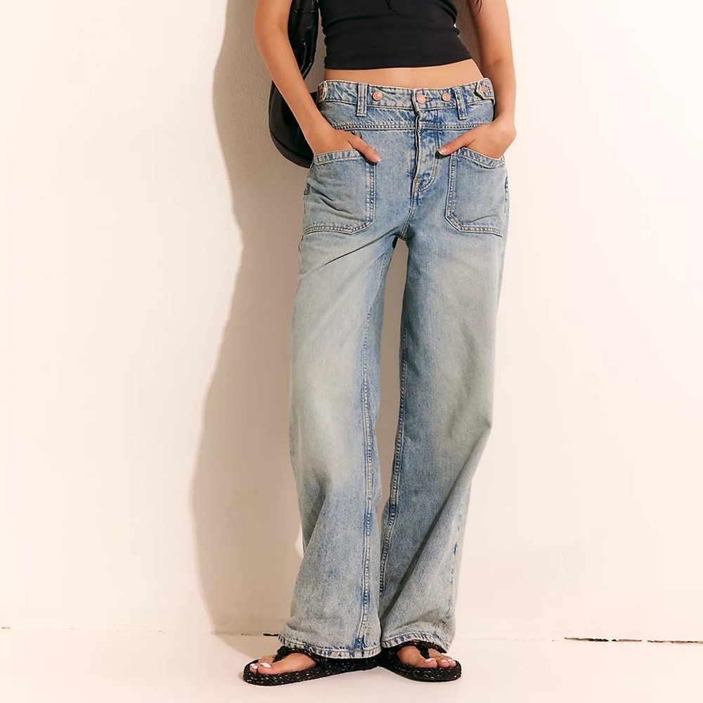 FREE PEOPLE We The Free Palmer Cuffed Jeans